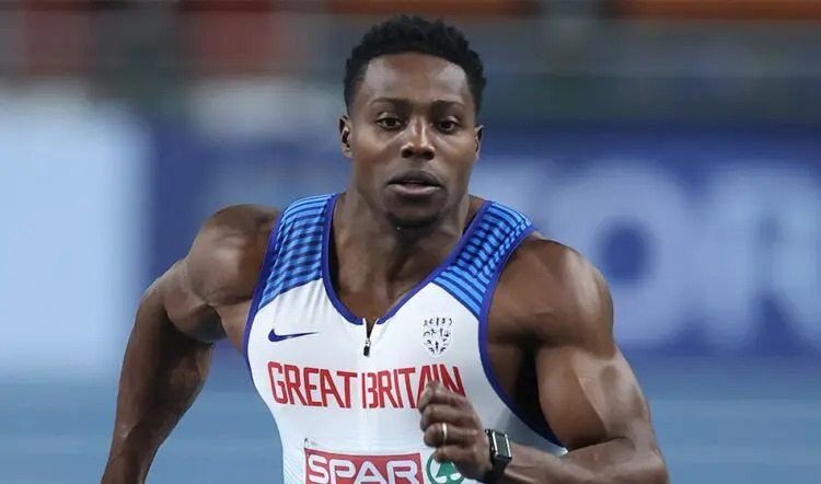 Harry Aikines-Aryeetey competing during his athletics career