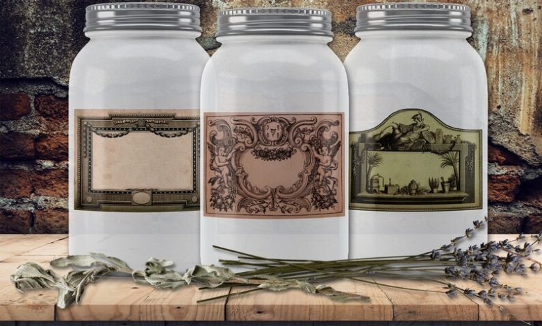 Printed Mason Jars